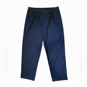 Courtenay Stretch Pants Y2K Vtg Women's Size 18 Dark Blue Faux Suede